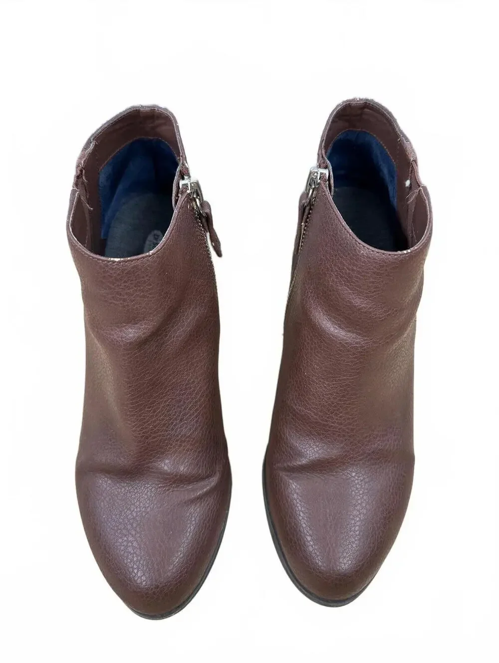 Dr. Scholls Brown Leather Wedge Ankle Boots‎